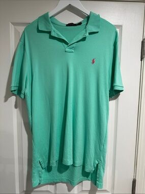 Polo by Ralph Lauren Mint Green Short-Sleeve Polo with Pink Pony